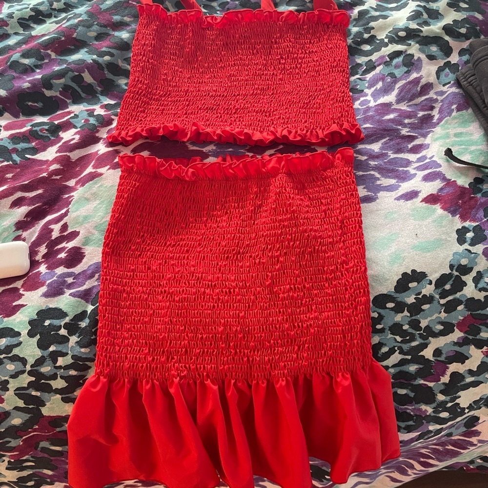Red two piece set